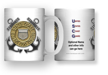 Coast Guard emblem mug by Dick Levesque